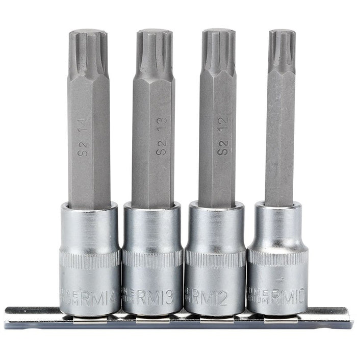 Draper Tools 1/2 Sq. Dr. Ribe® Socket Bit Set (4 piece)