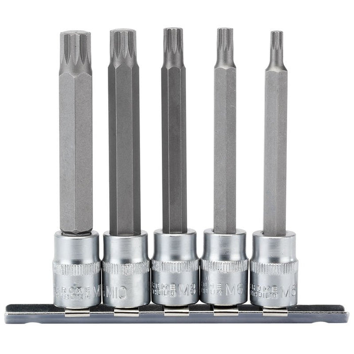 Draper Tools 3/8 Sq. Dr. Spline Socket Bit Set (5 piece)