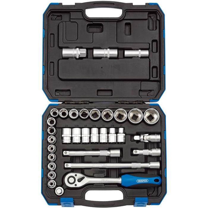 Draper Tools 1/2 Sq. Dr. Combined MM/AF Socket Set (33 Piece)
