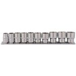 Draper Tools 3/8 Square Drive Socket Set on Metal Rail (10 Piece)