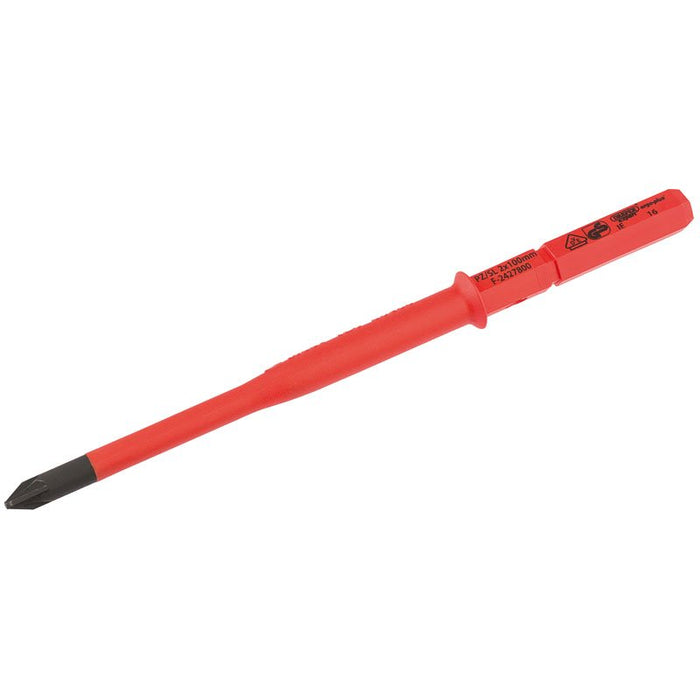 Draper Tools Ergo Plus® Extra Slim PZ/SL Type VDE Interchangeable Screwdriver Blade No:2 x 100mm