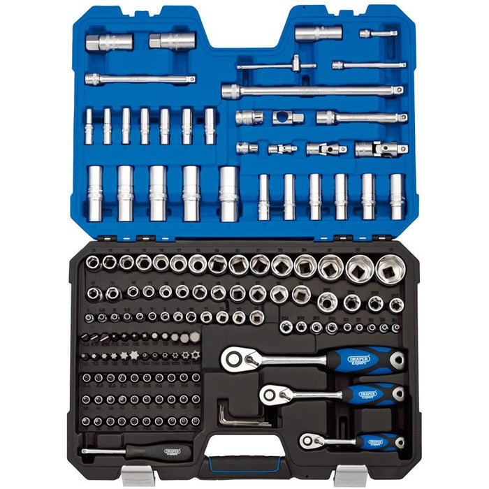 Draper Tools 1/4, 3/8 and 1/2 Sq. Dr. Metric Socket and Socket Bit Set (149 piece)