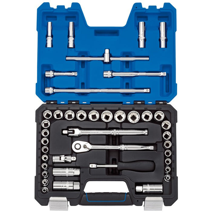 Draper Tools 3/8 Sq. Dr. Combined MM/AF Socket Set (41 Piece)