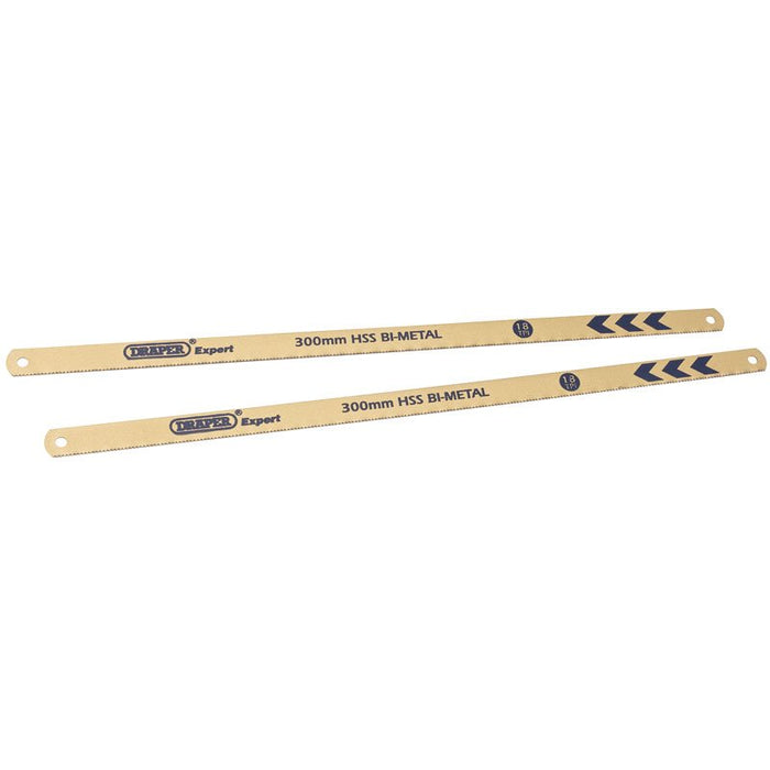 Draper Tools Expert 2 x 300mm 24tpi Bi-Metal Hacksaw Blades