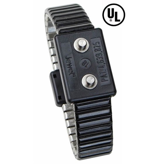 Desco 19842 - Jewel Dual-Wire Metal Wrist Band, Medium, 4mm
