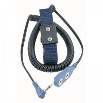 DESCO WRIST STRAP DUAL WOVEN ADJ 4MM M. SNAPS & 3.7M CORD