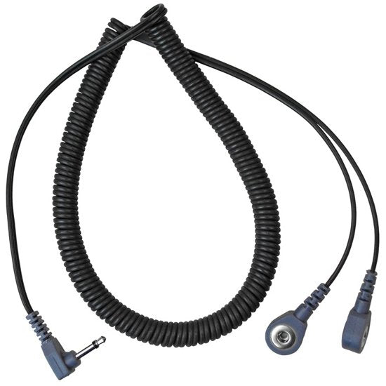 Desco 19862 - Dual-Wire 1.8M Dual-Snap Coil Cord with Right Angle, 4mm