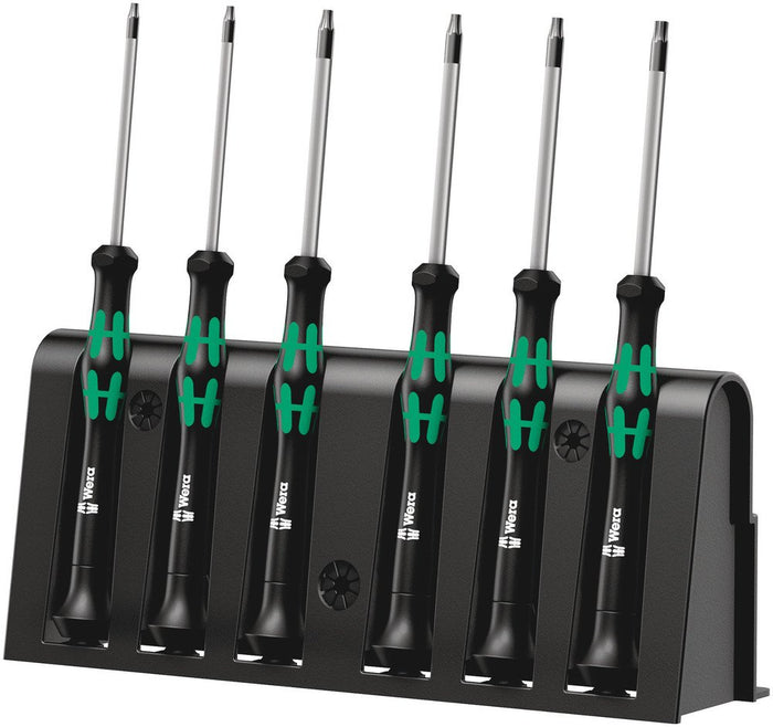 Wera 2067/6 Micro Security TorxÂ® Precision Screwdriver Set & Rack 6 Pce 118154