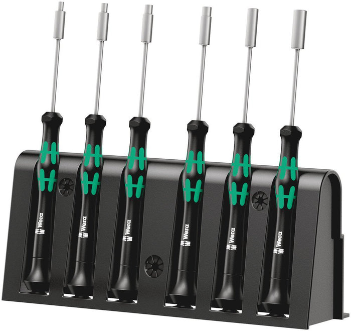 Wera 2069/6 Micro Metric Precision Nutdriver Set & Rack 6 Pce 118158