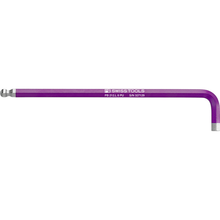 PB Swiss Tools 8mm Ball Point Hex Key - Rainbow Color Purple Long L-Wrench