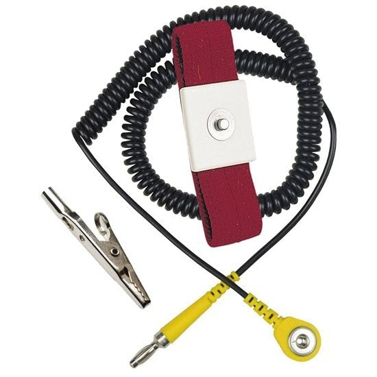 Desco 2322R - Wrist Strap, Red, Medium, with 3.0M RoHS Coil Cord