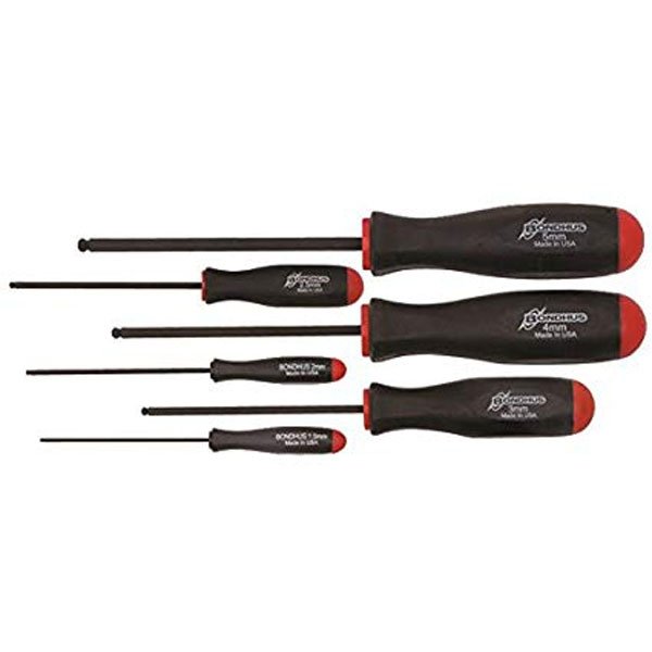 Bondhus 6pce Ball End Screwdriver Set 1.5-5mm 