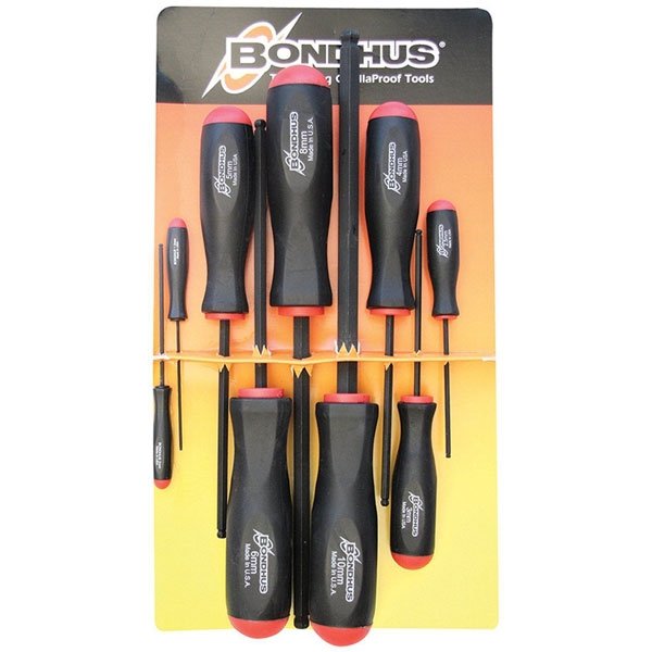 Bondhus 9pce Ball End Screwdriver Set 1.5-10mm 