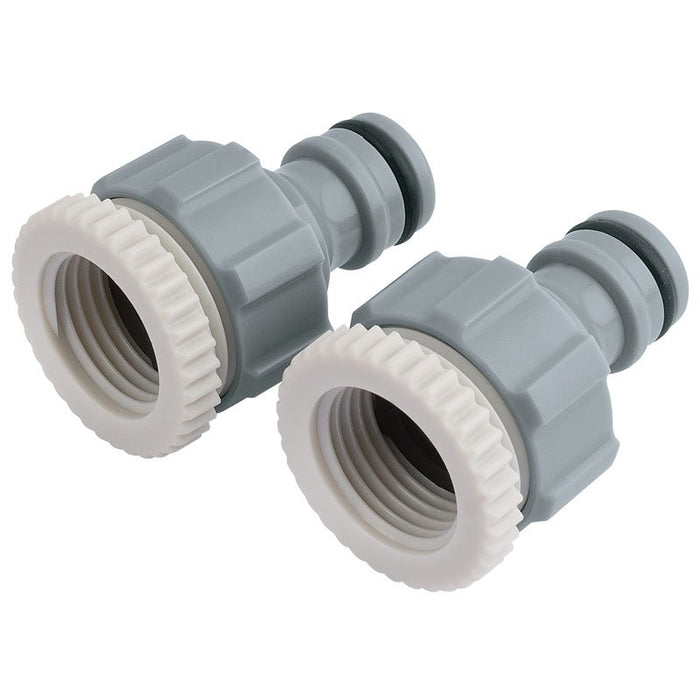 Draper Tools Twin Pack of Tap Connectors (1/2 and 3/4)