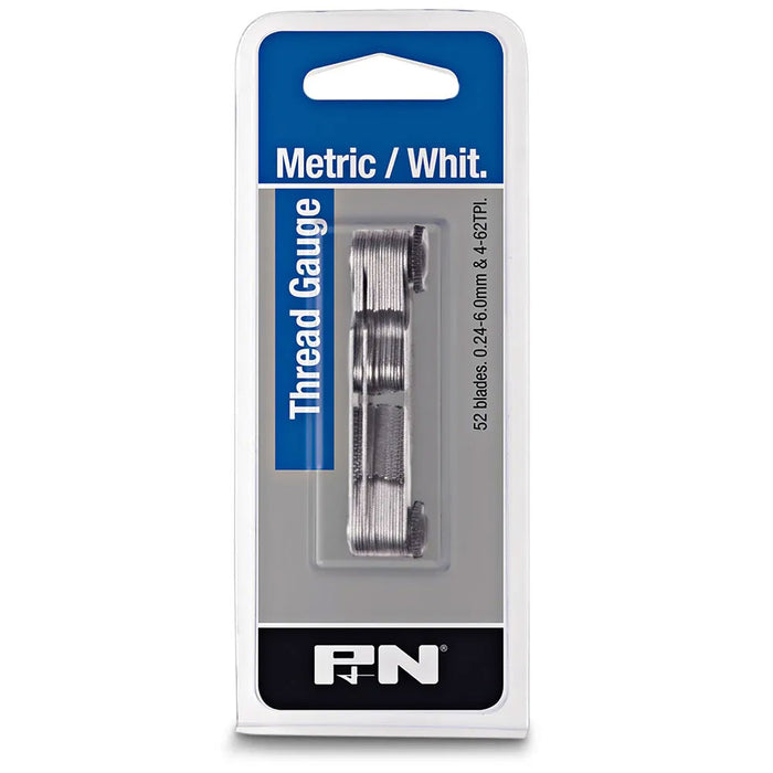 P&N Thread Gauge Metric/Whit 0.25 - 6.0mm & 4-62 Tpi 52 Blades