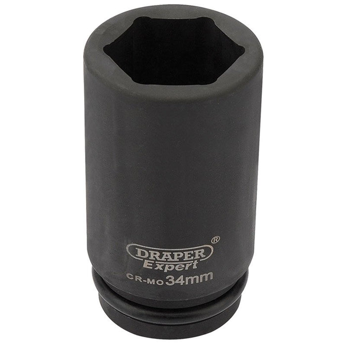 Draper Tools Expert 34mm 3/4 Square Drive Hi-Torq® 6 Point Deep Impact Socket