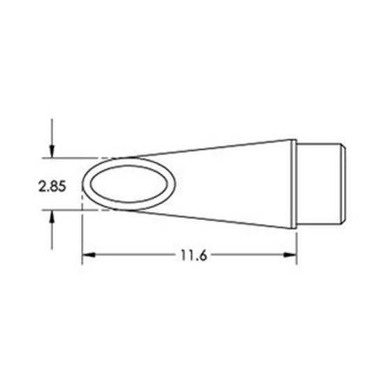 Metcal Cartridge Concave Hoof 3mm