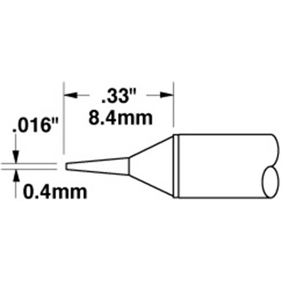 Metcal Cartridge Conical 0.4mm X 9mm Lg