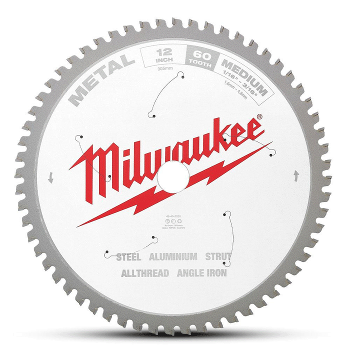 Milwaukee 305mm (12in) 60T Medium Metal Circular Saw Blade