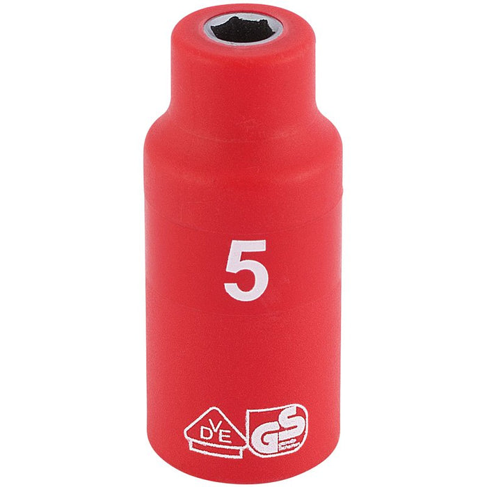 Draper Tools 1/4 Sq. Dr. Fully Insulated VDE Socket (5mm)