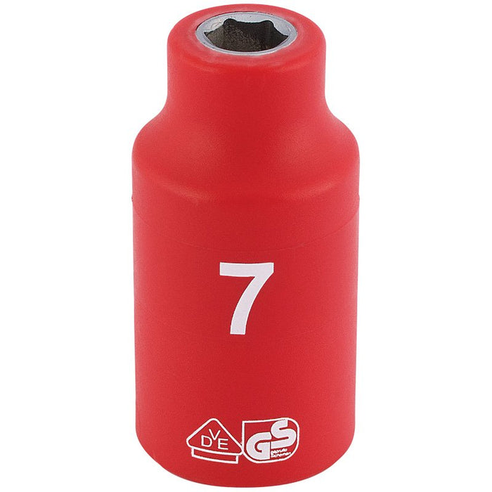 Draper Tools 3/8 Sq. Dr. Fully Insulated VDE Socket (7mm)