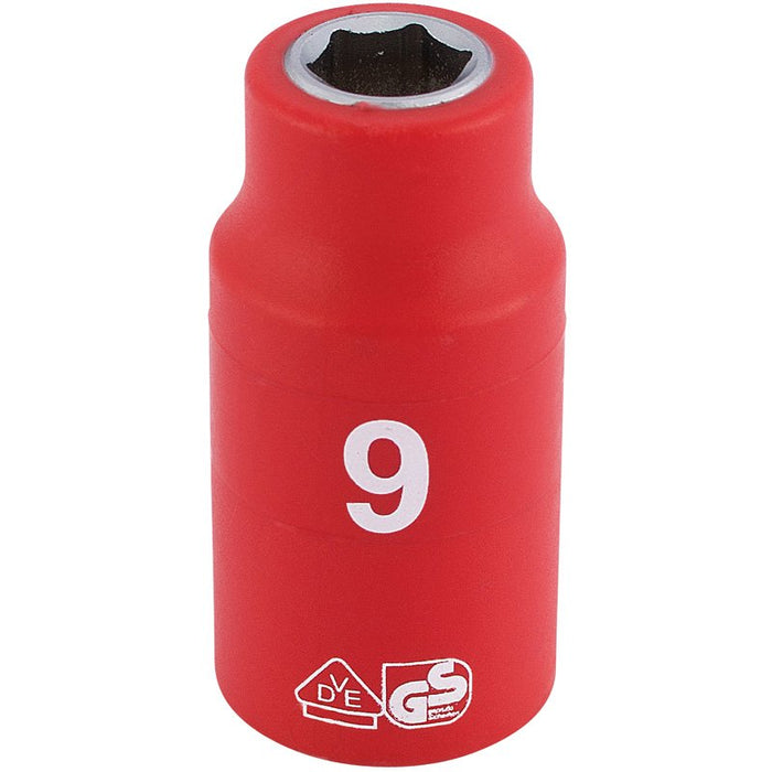 Draper Tools 3/8 Sq. Dr. Fully Insulated VDE Socket (9mm)