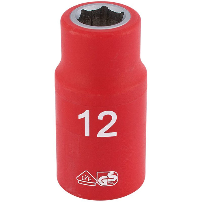 Draper Tools 1/2 Sq. Dr. Fully Insulated VDE Socket (12mm)