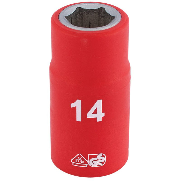 Draper Tools 1/2 Sq. Dr. Fully Insulated VDE Socket (14mm)