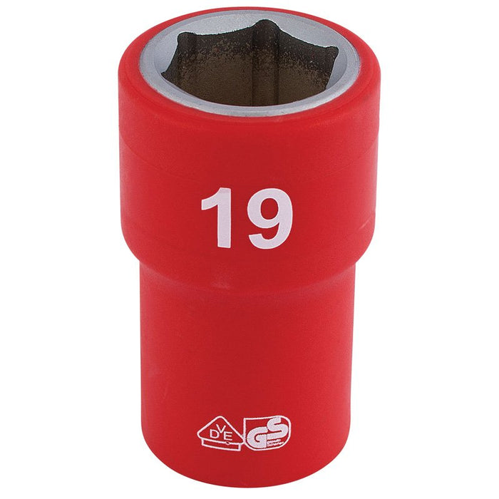 Draper Tools 1/2 Sq. Dr. Fully Insulated VDE Socket (19mm)