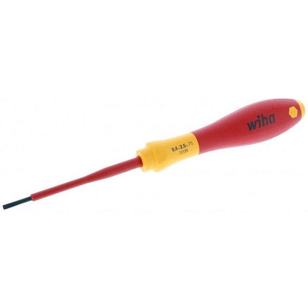 Wiha 2.5mm x 75mm Insulated Slotted Screwdriver 32010