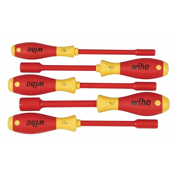 Wiha 5 Pce Insulated Nut Driver SAE Set 32292