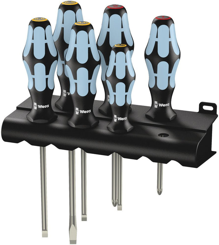 Wera 3334/6 Screwdriver Set Stainless And Rack 6 Pce 032060