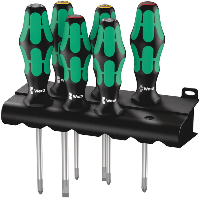 Wera Kraftform Plus SL/PH/PZ Screwdriver Set + Rack 6 Pce 105622