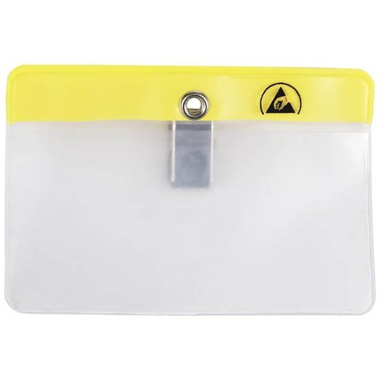 Menda 35013 - ESD Badge Holder with Clip, Horizontal, 109.5mm x 85.7mm