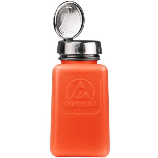 Menda 35270 - durAstaticÂ® Dissipative Orange HDPE Bottle with One-Touch Pump, 180mL