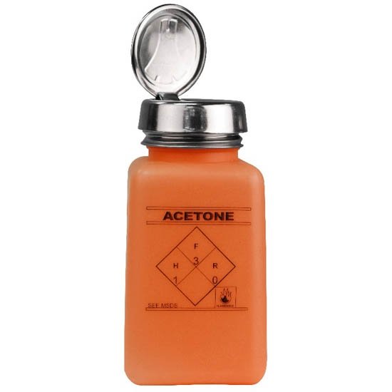 Menda 35271 - durAstaticÂ® Dissipative Orange HDPE Bottle with One-Touch Pump, Printed with 
