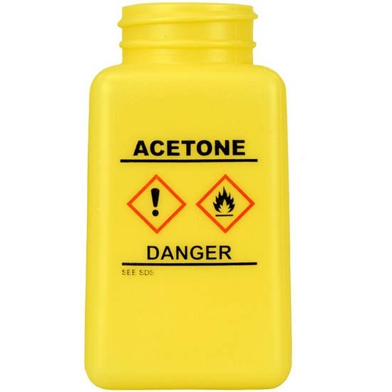 Menda 35733 - durAstaticÂ® Dissipative Yellow HDPE Bottle, GHS Label with 