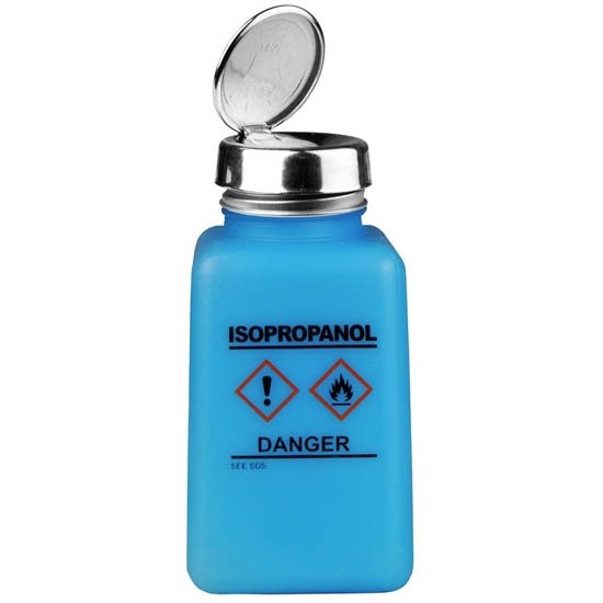 Menda 35735 - durAstaticÂ® Dissipative Blue HDPE Bottle with One-Touch Pump, GHS Label with 