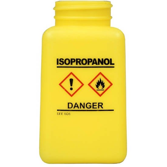 Menda 35738 - durAstaticÂ® Dissipative Yellow HDPE Bottle, GHS Label with 
