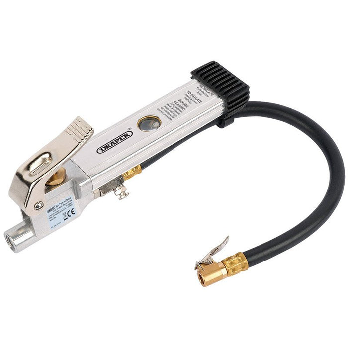 Draper Tools Air Line Inflator with Open Ended Clip On Connector