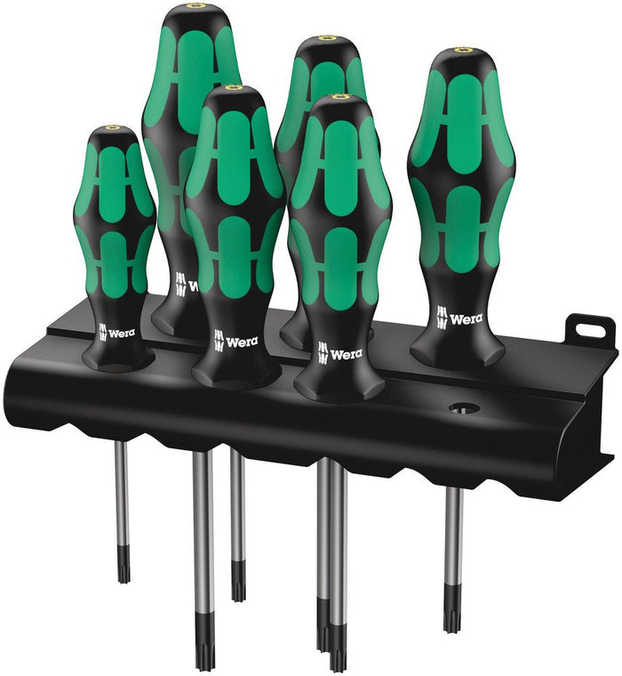 Wera 367/6 TorxÂ® HF Kraftform Plus Screwdriver Set with Rack 6 Pce 028059