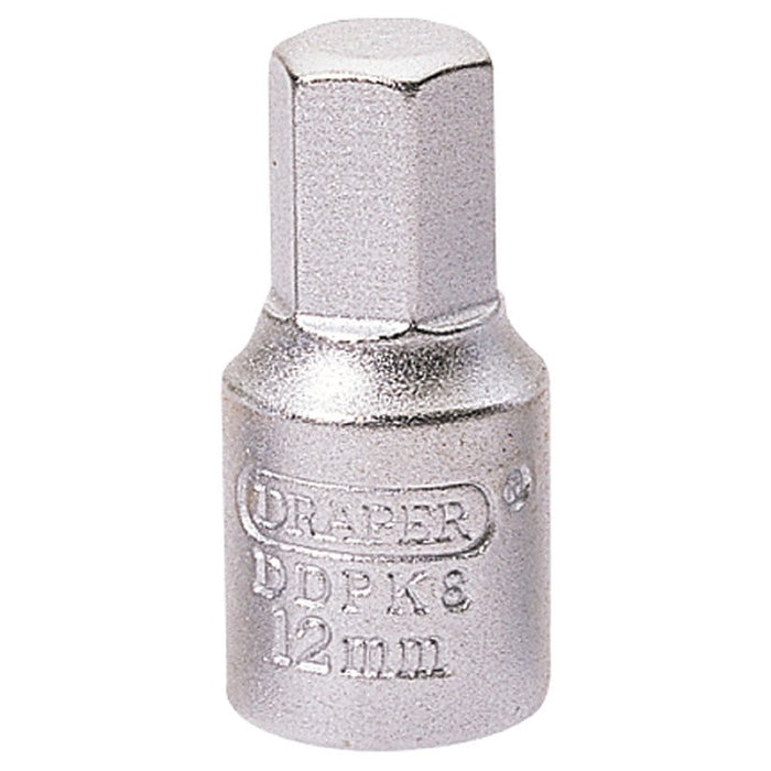 Draper Tools 12mm Hexagon 3/8 Square Drive Drain Plug Key