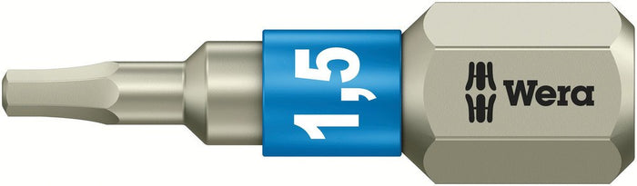 Wera 3840/1 Stainless Hex Torsion Insert Bit 1.5mmx25mm 071070