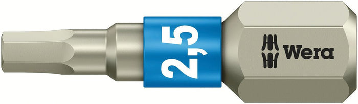 Wera 3840/1 Stainless Hex Torsion Insert Bit 2.5mmx25mm 071072