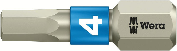 Wera 3840/1 Stainless Hex Torsion Insert Bit 4mmx25mm 071074