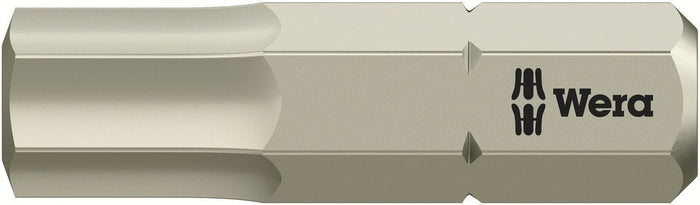 Wera 3840/1 Stainless Hex Torsion Insert Bit 6mmx25mm 071076