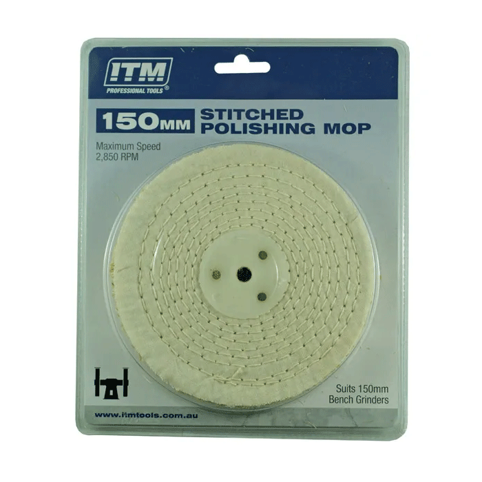 ITM Polishing Mop Stitched 50 Fold 150 x 25mm