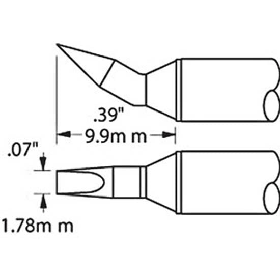Metcal Cartridge Chisel Reach 1.8mm X 10mm Lg 30 Deg