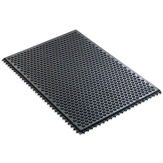 Desco 40931 - Statfree i™ Conductive Interlocking Rubber, 12.7mm x 610mm x 1219mm, Black