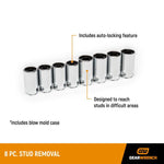Gearwrench 8 Pc. SAE/Metric Stud Removal Set